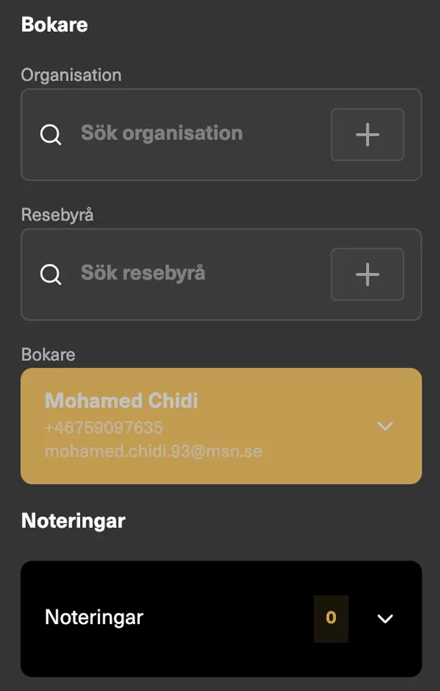 Screenshot of the modular visit platform.