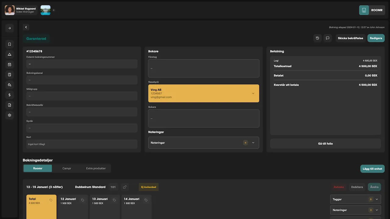 Screenshot of the modular visit platform.