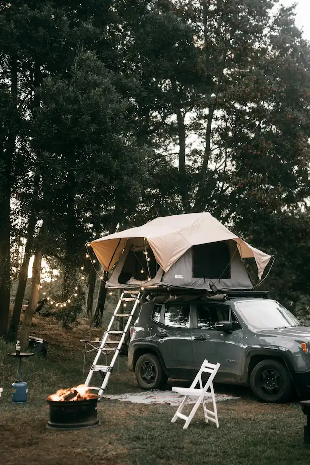 Camping in the woods