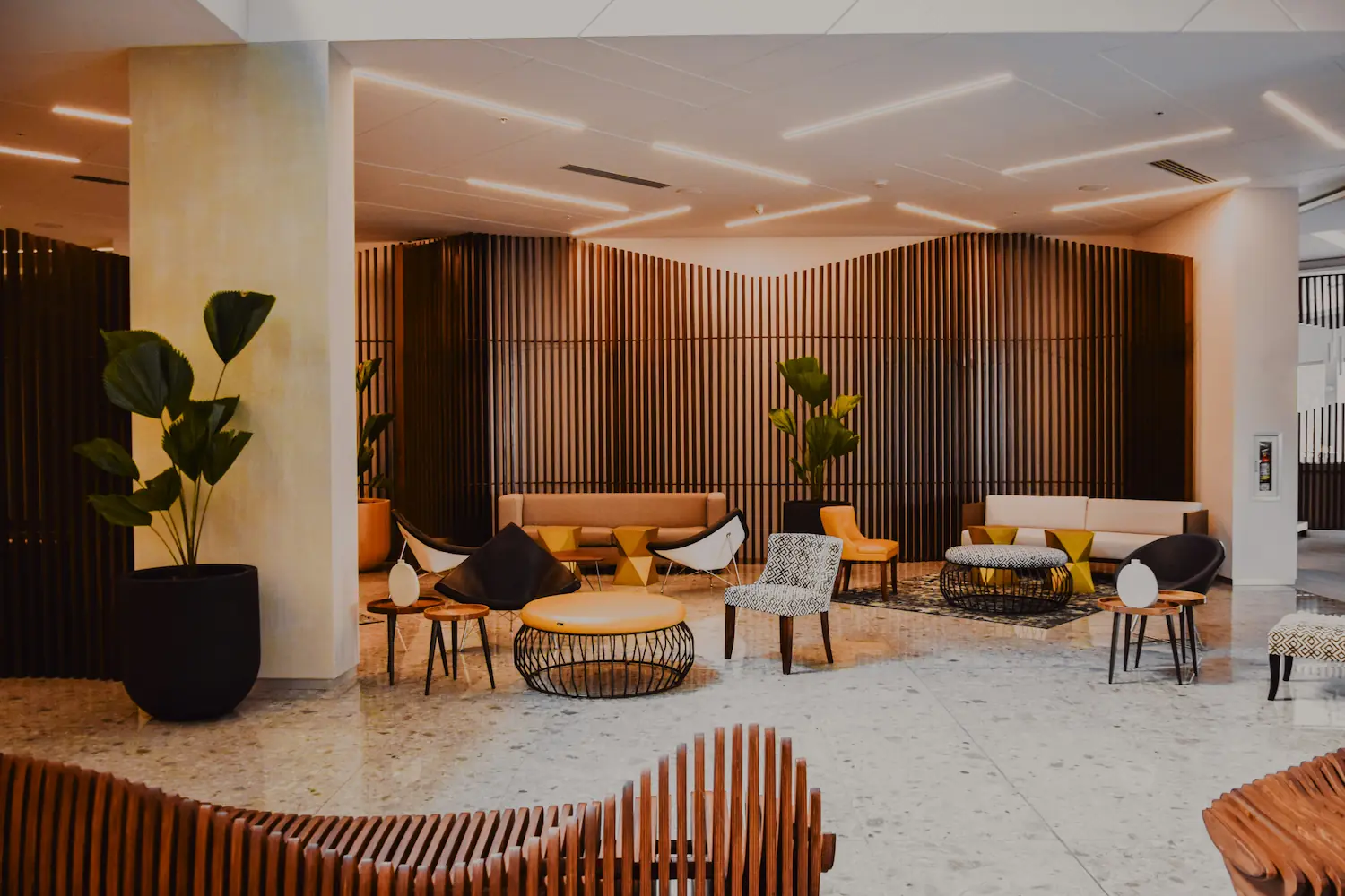 Hotel lobby wood